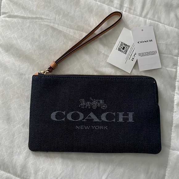 Coach Handbags - NEW Coach Denim Wristlet
